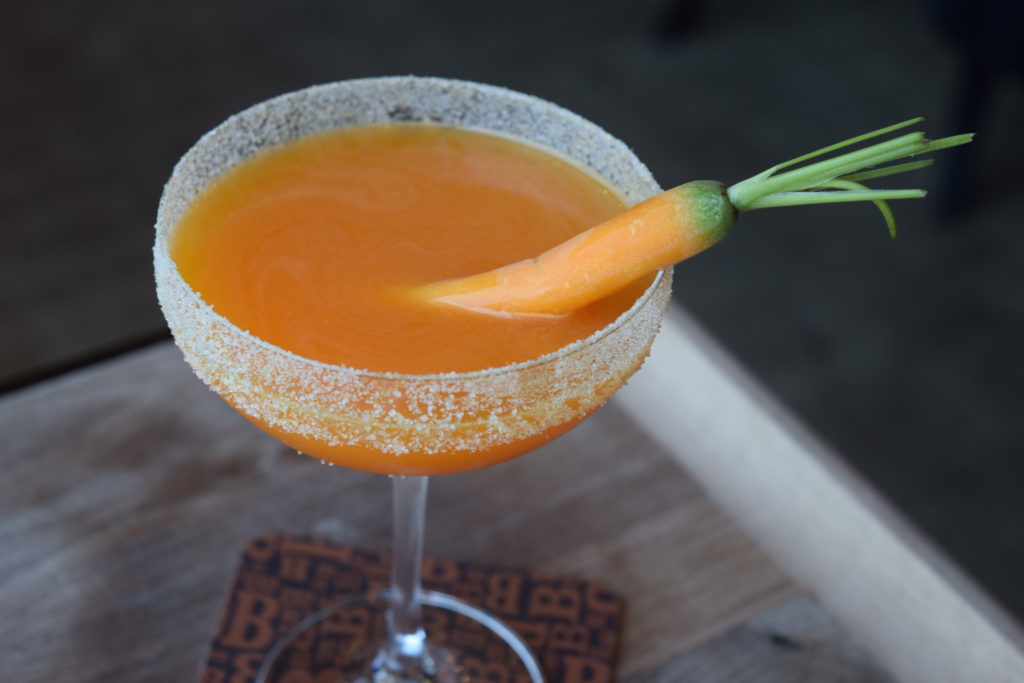 "Good For Your Eyes." Herbacious lemon vodka, citrus, carrot, Licor 43 and carrot sprouts. One of the very best on the menu. 