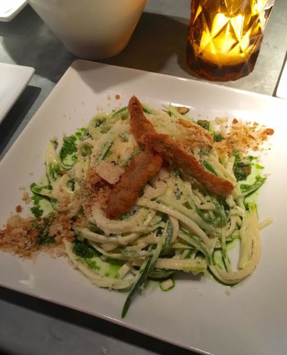 Zucchini noodle caesar - Our favorite unhealthy salad made healthy!