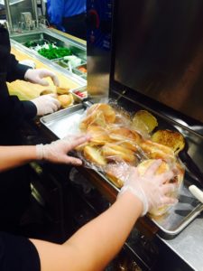 The burger buns are fresh from an Italian bakery and are sliced and toasted in house.