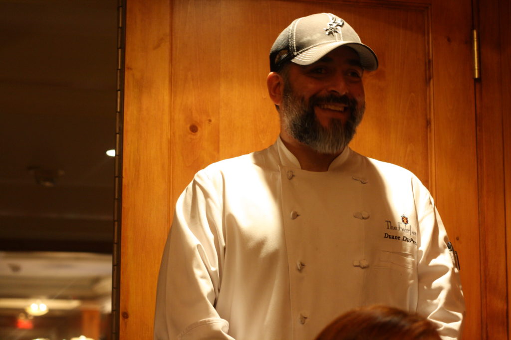 Chef Duane DuPrey made an appearance in the dining room at the end of the meal. Applause literally broke out.